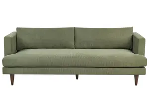 3 Seater Fabric Sofa Green JARPEN