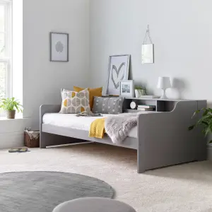 Tyler Grey Guest Bed And Trundle With Pocket Mattresses