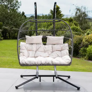 Burford Swinging Double Garden Seat - Cream