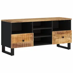 Berkfield TV Cabinet 100x33x46 cm Solid Wood Mango and Engineered Wood