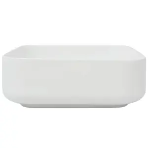 Berkfield Basin Square Ceramic White 38x38x13.5 cm