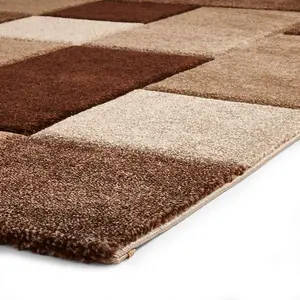 Handmade Geometric Beige/Brown Rug-60 X 230 ( Runner)