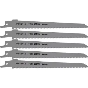 Reciprocating Saw Blade Clean Wood 150mm 10tpi Pack of 5 by Ufixt