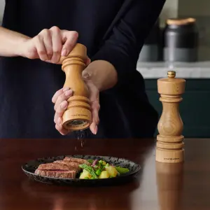 Cole & Mason London Beech Wood Salt & Pepper Mill Set 180mm