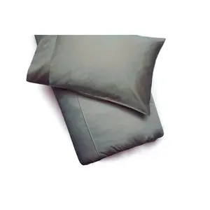 Cotton Solid Colour Duvet Cover Set with Pillowcases Slate / Super King Duvet Cover + 2 Standard Pillowcases