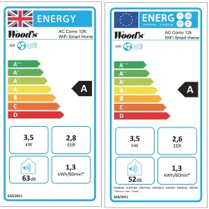 Wood's Como 12000BTU Freestanding Smart Air conditioner