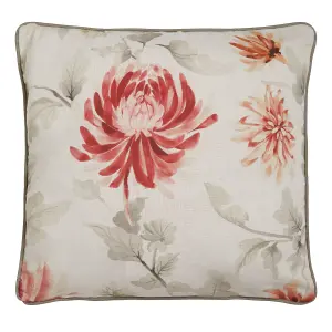 Nadia 100% Cotton Watercolour Floral Print Filled Cushion