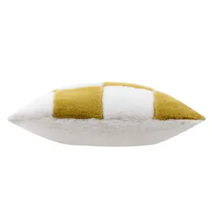 Heya Home Cozee Check Faux Fur Feather Rich Cushion