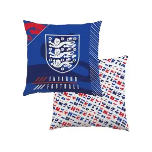 England FA Glory Crest Filled Cushion Blue/White/Red (One Size)