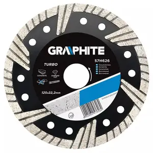 GRAPHITE 57H626, turbo angle grinder diamond disc blade tile 125mm