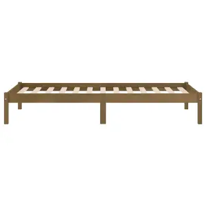 Berkfield Bed Frame Honey Brown Solid Wood Pine 100x200 cm