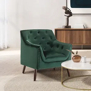 Velvet Bottle Green Franca Accent Chair