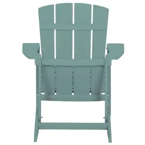 Garden Chair ADIRONDACK with Footstool Turquoise