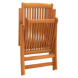 Berkfield Folding Garden Chairs 2 pcs Solid Wood Eucalyptus