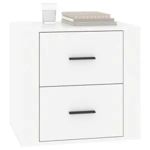 Berkfield Bedside Cabinet High Gloss White 50x39x47 cm