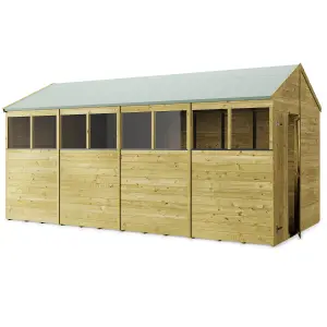 Store More Tongue and Groove Apex Shed - 16x8 Windowed