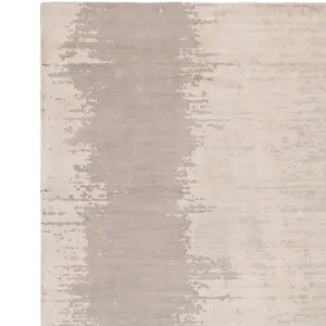 Beige Viscose Handmade , Luxurious , Modern Easy to Clean Abstract Rug for Living room, Bedroom - 200cm X 290cm