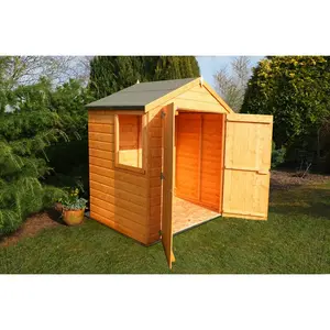 6 Ft. W x 4 Ft. D Shiplap Apex Wooden Shed Yes