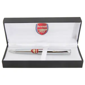 nal FC Official Chrome Football Crest Ball Point Pen Black/Silver/Red (One Size)