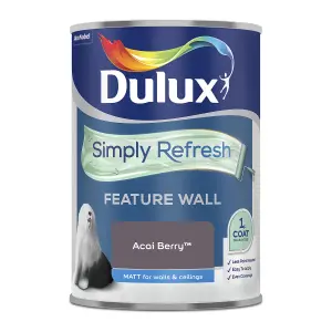 Dulux One coat Acai berry Matt Emulsion paint, 1.25L