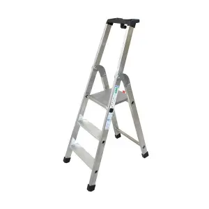 Heavy Duty Aluminium Professional Platform Step Ladders - 3 Tread