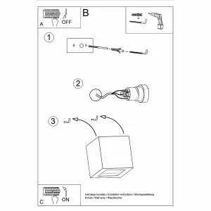 Leo Ceramic & Glass Grey 1 Light Classic Wall Light