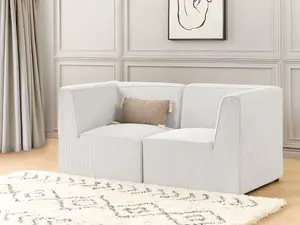 2 Seater Modular Jumbo Cord Sofa Off White LEMVIG