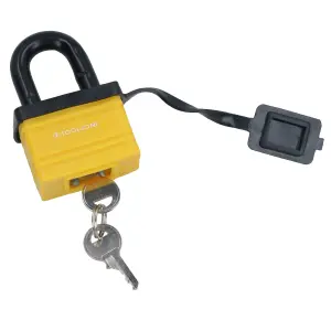 Lock and Chain With Plastic Cover Heavy Duty Waterproof Padlock