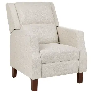 Recliner Chair EGERSUND Fabric Light Beige