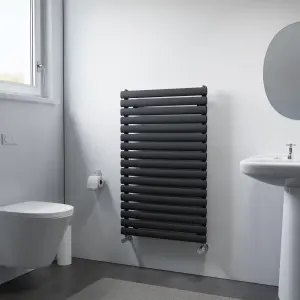 Ximax Champion FORH1164600A Anthracite Gas Horizontal Designer Radiator, (W)600mm x (H)990mm