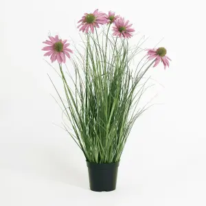 Blooming Artificial - 60cm / 2ft Purple Faux Rudbeckia Flowering Grass