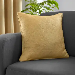 Strata Luxe Yellow Velvet Filled Cushion