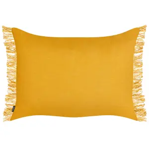 Set of 2 Cushions MABA Cotton Solid Yellow