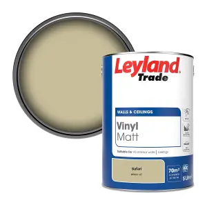 Leyland Trade Vinyl Matt Walls & Ceilings Emulsion Paint Safari (PPG11-27) 5L