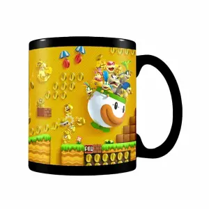 Super Mario Gold Coin Rush Heat Changing Mug Black (One Size)