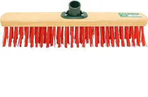 Wooden Varnish Stiff Bristle Synthetic Brush Head Red 18 Inch