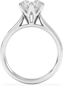 2 Ct Diamond Engagement Ring High Set Chloe Lab F/Vs1 18K White Gold