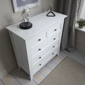 Karlstad Chest of Drawers 2+3 Drawer in Classic White