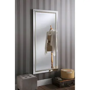 Abbate Rectangle Wall Mirror Silver / 136cm H x 44.5cm W