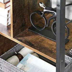 Westhought Bookcase Rustic Brown/Ink Black