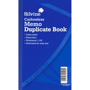 Silvine 200 Sheets Memo Book Blue (One Size)