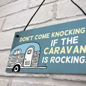 Funny Rude Caravan Sign Hanging Door Sign Caravan Accessories Friendship Gift