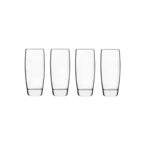 Luigi Bormioli Michelangelo Masterpiece Clear Round Crystal Dishwasher Safe Hi-Ball Glasses Set 435ml Pack of 4