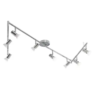 ValueLights Consul Modern Silver Chrome 8 Way Flexi Z Adjustable Ceiling Spotlight