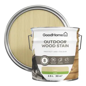 GoodHome Outdoor Clear Satin Quick dry Wood stain, 2.5L