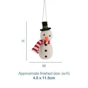 N/FELTING SNOWMAN - Needle Felting Kit: Christmas: Snowman - Trimits