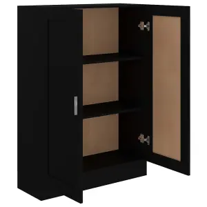 Berkfield Book Cabinet Black 82.5x30.5x115 cm Engineered Wood