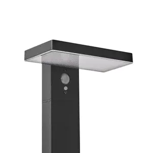 Solar Outdoor LED Bollard Lamp Black POPLAR