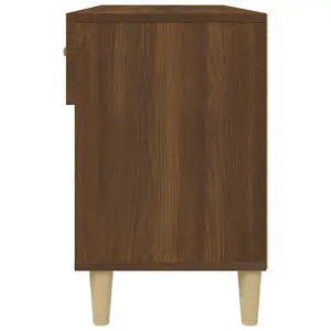 Berkfield Shoe Cabinet Brown Oak 102x35x55 cm Engineered Wood