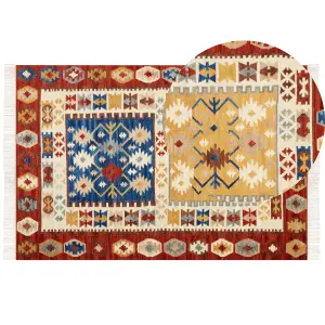 Wool Kilim Area Rug 200 x 300 cm Multicolour VOSKEHAT